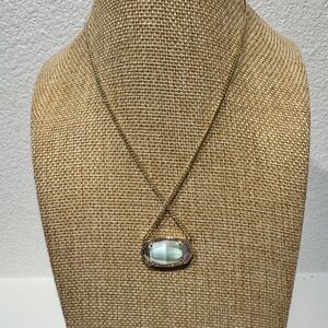 “Kendra Scott Dylan Necklace Iridescent Slate Cat’s Eye Retired HTF”
